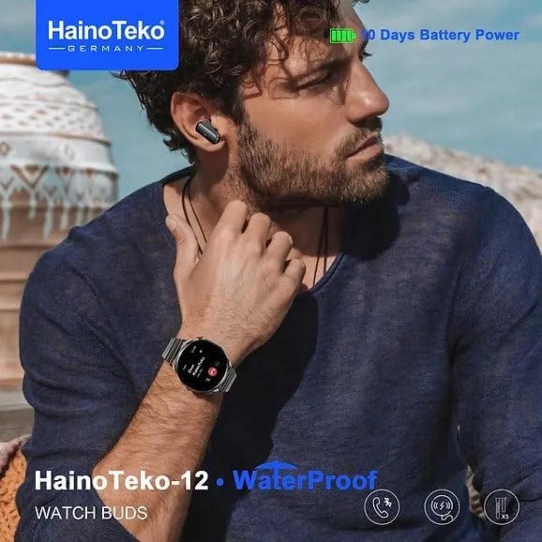 HainoTeko 12 Waterproof Smartwatch with Call & Fitness Features | توصيل سريع ومجاني في الإمارات